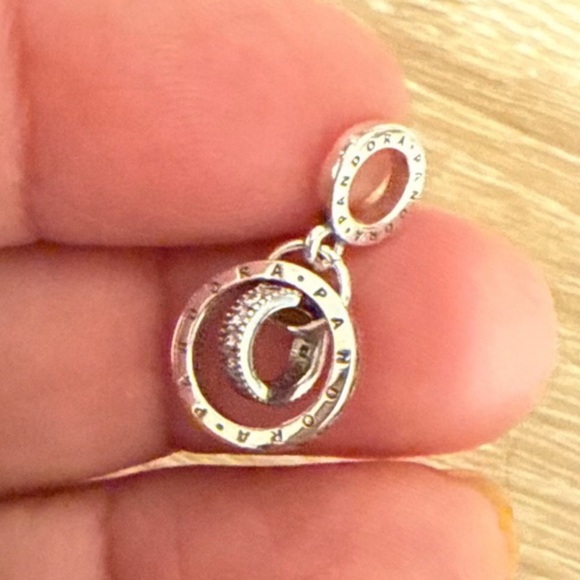 Pandora Silver and Gold Dangle Charm - Picture 3 of 4